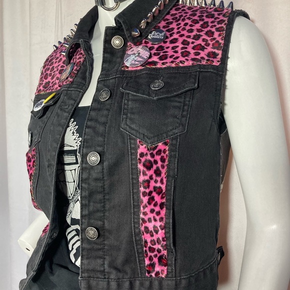 Punk Denim Vest-Bust 40